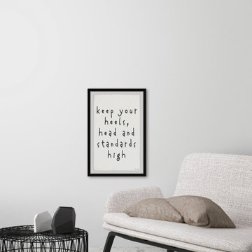 "Keep Your Heels High" Framed Painting Print