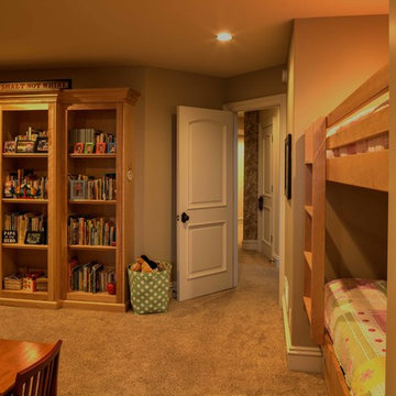 Inset cabinetry with stained Alder and painted/glazed finishes