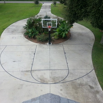 timothy c's Pro Dunk Platinum Basketball System on a 43x46 in cocoa, FL