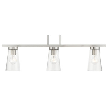 Livex Lighting 46713 Cityview 3 Light 5"W Commercial Linear - Brushed Nickel