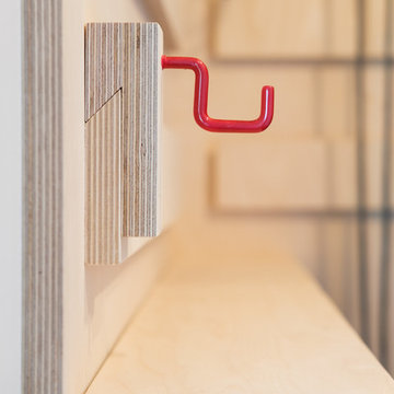 French cleat system in a closet