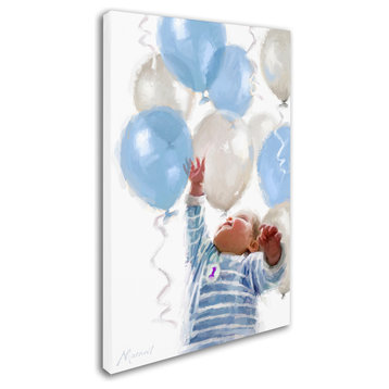 The Macneil Studio 'Baby with Balloons' Canvas Art, 32"x22"