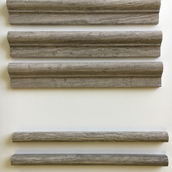 New Haisa Dark Polished Marble Frames & Liners - Accent Trim And Border Tile