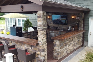 Inspiration for a rustic patio remodel in Baltimore