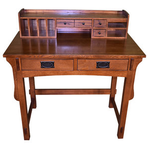 Home Styles Arts Crafts Executive Computer Desk With Hutch