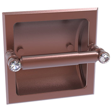 Carolina Crystal Recessed Toilet Paper Holder, Antique Copper