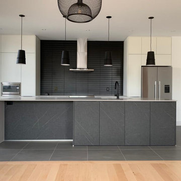 Modern kitchen marble dark