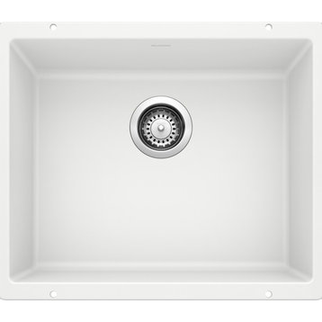 Blanco 18.1"x20.87" Granite Single Undermount Kitchen Sink, White