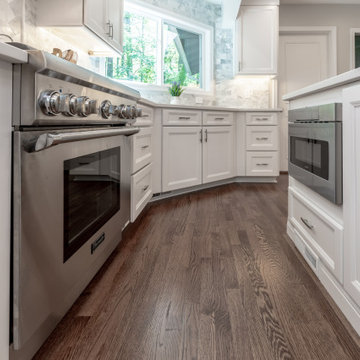 Dramatic Changes to Achieve an Amazing More Open & Functional White Kitchen