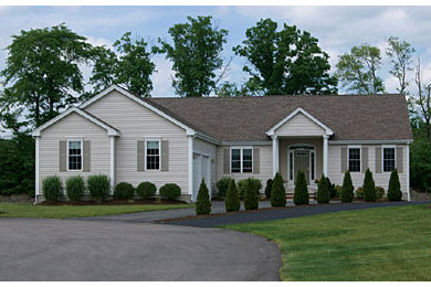 Example of a minimalist exterior home design in Providence