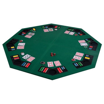 Modern 48" 8 Players Octagon Fourfold Poker Table Top