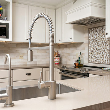 A wine enthusiasts kitchen with a french cafe feel