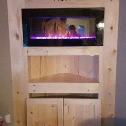 Custom Bar with Fireplace - Shelving