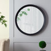 Transitional Decor Style Mango Wood Wall Mirror, Black