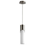 Oxygen Lighting - Oxygen Lighting 3-678-124 Ellipse - 16.75 Inch 5.1W 1 LED Tall Pendant - Warranty: 1 Year/1 Year on LED eclictEllipse 16.75 Inch 5 Black White Opal GlaUL: Suitable for damp locations Energy Star Qualified: n/a ADA Certified: n/a  *Number of Lights: 1-*Wattage:5.1w LED bulb(s) *Bulb Included:Yes *Bulb Type:LED *Finish Type:Black