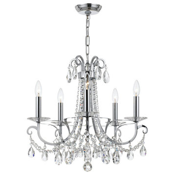 Crystorama Othello 5-Light Chandelier 6825-CH-CL-S, Polished Chrome