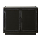Pulaski Black Vintage Tempo Bar / Wine Cabinet