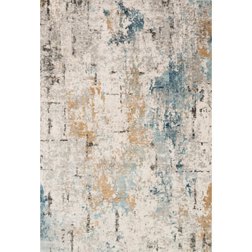 No Shed, Durable, High/Low Pile, Alchemy Area Rug, Stone/Slate, 6'7"x9'2"