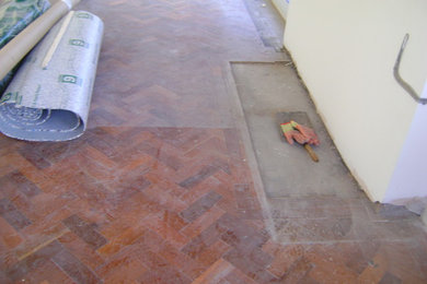 Mahogany floor restored