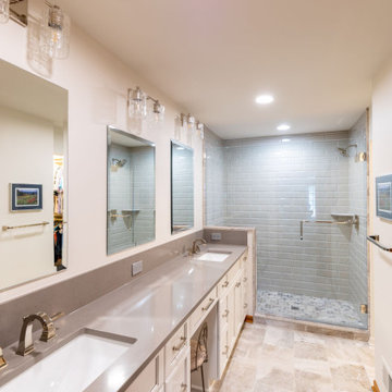 Transitional Primary Bathroom Remodel Overland Park, KS