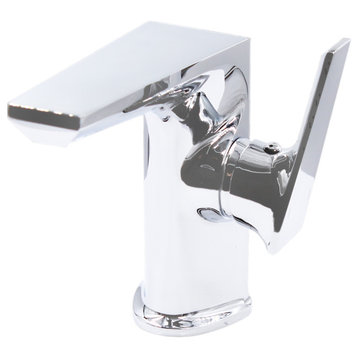 Miller Single Lever Contemporary Lavatory Bathroom Faucet, Chrome