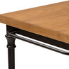 Ole Rustic Industrial Wood and Bronze Steel Multipurpose Kitchen Island Table