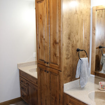 Rustic Maple & Painted Cabinets