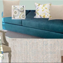 option with using blue sofa