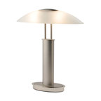 Avalon Plus LED 2-Tone Touch Table Lamp With Oval Frosted Glass Shade