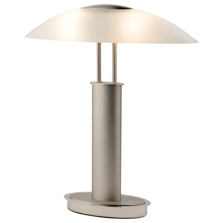 Avalon Plus LED 2-Tone Touch Table Lamp With Oval Frosted Glass Shade