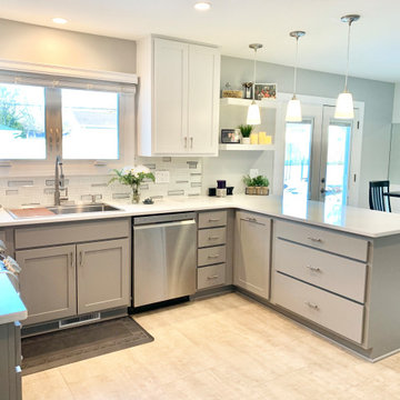 Gray and White Cabinet Kitchen Remodel in Moline