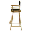 Wide 30" Directors Chair Natural Frame, Black Cover