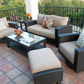 Duxbury 6 Piece Outdoor Motion Club Set