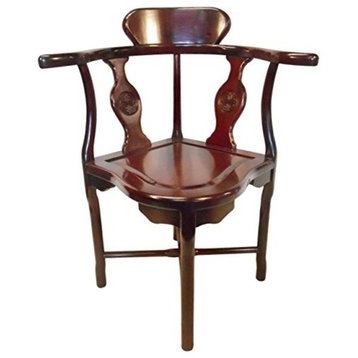 Rosewood Oriental Corner Chair Hand-Carved Long Life Carved