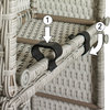 CorLiving Weather Resistant Resin Wicker 6 Piece Patio Set in Grey