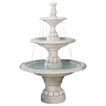 Large Contemporary Tier Fountain, Ivory
