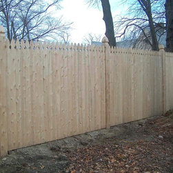 Solid Board Cedar Fence - Home Fencing And Gates