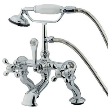 Elements Of Design DT4101AX Triple Handle Deck Mounted Clawfoot - Chrome