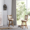 Boraam Melrose Counter Stool in Driftwood Wire-Brush and Ivory