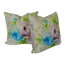 Designers Guild Floral Watercolor Pillow Pair - Products