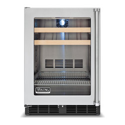 Viking Professional 24" Beverage Center, Stainless Left Hinge | VBCI1240GLSS - Refrigerators