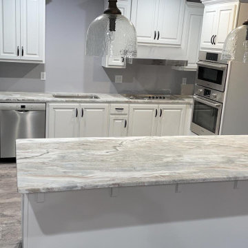 Leathered Fantasy Brown Dolomite Kitchen Countertops