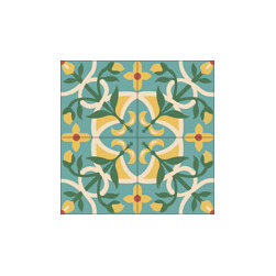 "Vine" 8x8 Encaustic Cement Tiles - Wall And Floor Tile