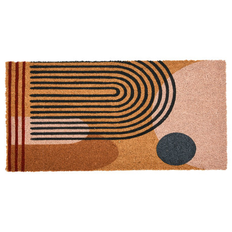 Geometric Coir Doormat