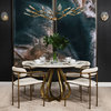 Mercana Laurent, Box A&B, Dining Table, White/Brass