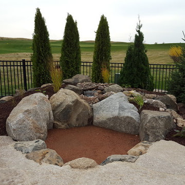 Flagstone Patio & Backyard Fire