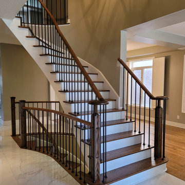 Hardwood Floor Refinishing + Staircase Refinishing (Mavis Rd, Mississauga)