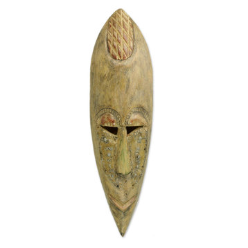 Akwapim King Ghanaian Wood Mask