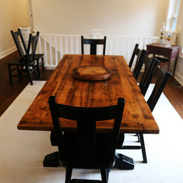 Sawbuck Tables made from 100% reclaimed wood