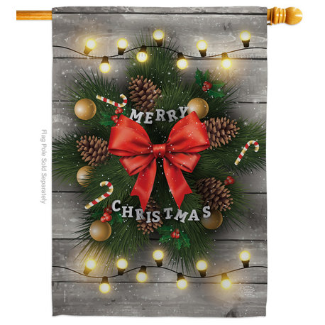 Lightful Merry Christmas Winter Christmas House Flag